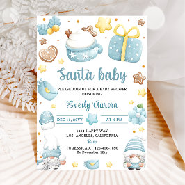 Baby Shower Party i jultomten Baby Inbjudningar