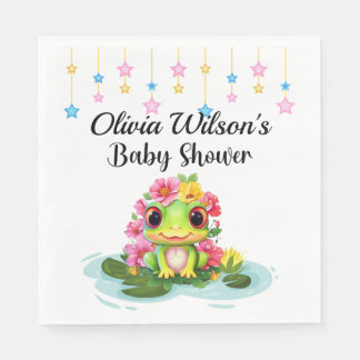 Baby Shower Party Napkins, Frog Theme Napkins Pappersservett