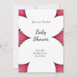 Baby Shower Party Rosa White Inbjudningar