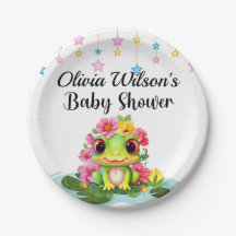 Baby Shower Party Tallrikar, Frog Theme Tallrikar