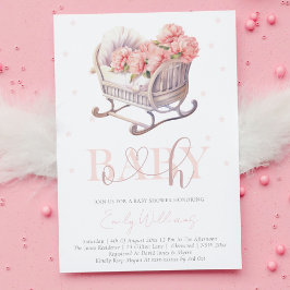 Baby Shower pastel Baby Basket Inbjudningar
