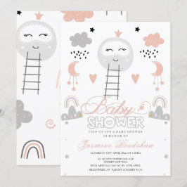 Baby Shower Pathway till Måne Inbjudningar