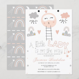 Baby Shower Pathway till Måne Inbjudningar