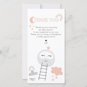 Baby Shower Pathway till Måne Tack Kort