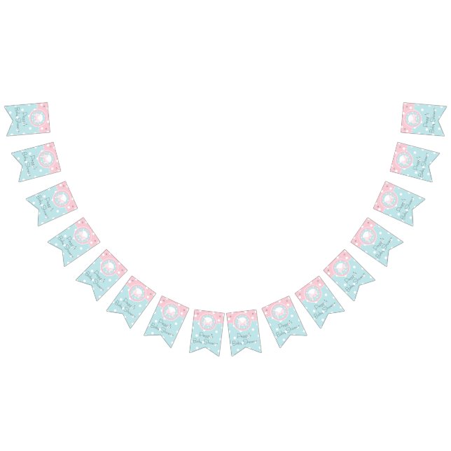 Baby Shower Peek-a-Boo, Swallowtail Bunting Banner Vimplar (Alla)