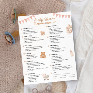 Baby Shower Planeringschecklista Mysig Baby Show