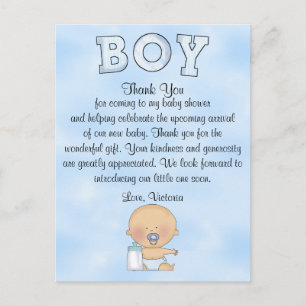 Baby Shower Pojke Vykort