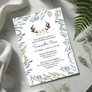 Baby Shower-pojken, Rustic Inbjudningar