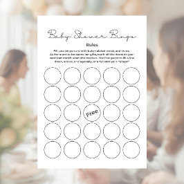 Baby Shower Present Bingospel Brevhuvud