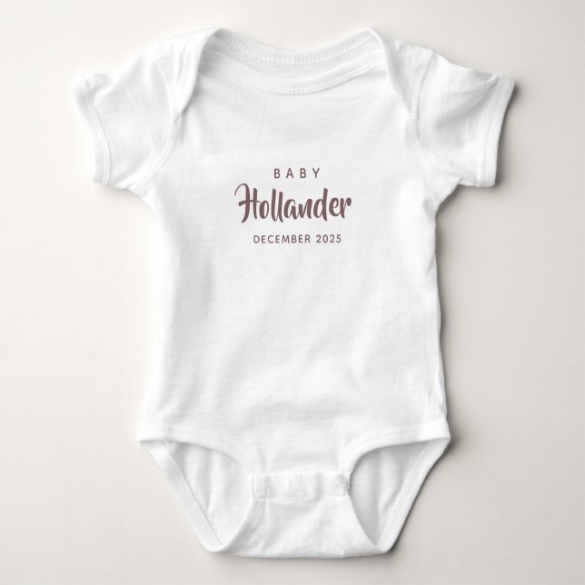 Baby Shower Present | Graviditetsannonsering Baby T Shirt (Framsida)