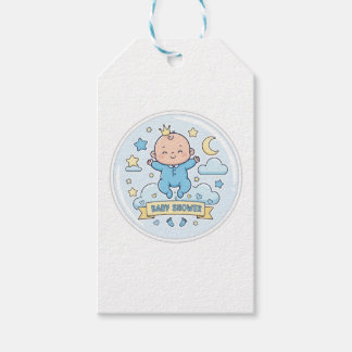 Baby shower present till pojke presentetikett