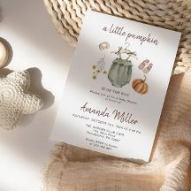 Baby Shower Pumpkin Minimalist Baby