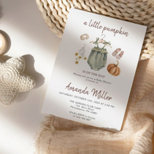 Baby Shower Pumpkin Minimalist Baby Spara Datumet