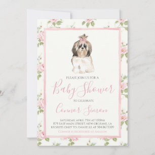 Baby Shower Puppy Hund Inbjudningar