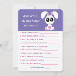 Baby Shower Rabbit, hur bra vet du Mamma? Inbjudningar