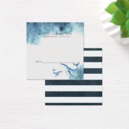 Baby Shower Rådkort | Akvarell Valar Fyrkantigt Visitkort