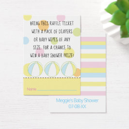 Baby Shower Raffle Biljett Beach Boll
