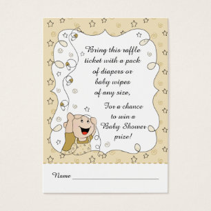Baby Shower Raffle Biljett/Guld Stars Baby Visitkort