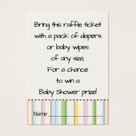 Baby Shower Raffle Biljett/Picnic-Blommigt Visitkort