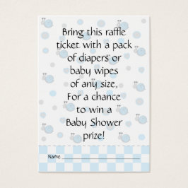 Baby Shower Raffle Biljett/Snips och Snigel Visitkort