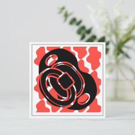 Baby Shower Red & White Nappar Inbjudningar