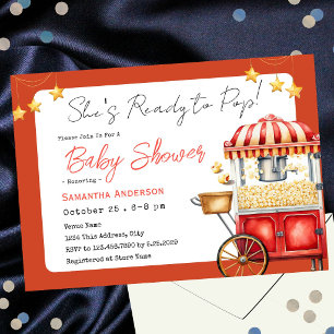 Baby Shower Redo att Spricka Majs Vintage Inbjudningar