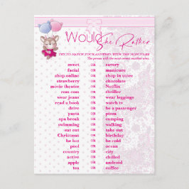 Baby Shower. Rosa Baby Dee Prediction and Advice. Vykort