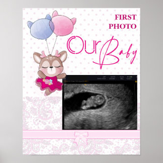 Baby Shower. Rosa Baby Hjort Poster
