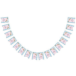 Baby Shower Rosa/Baby Turtle, Svettsvansskanner Vimplar