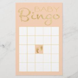 Baby Shower Rosa BINGO "Guld/Rosa Classic"