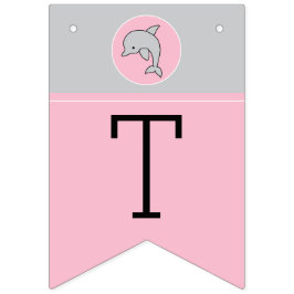 Baby Shower Rosa/delphin, Svettskannern Vimplar