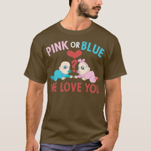 Baby Shower Rosa eller Blue Gender Reveal Party T Shirt