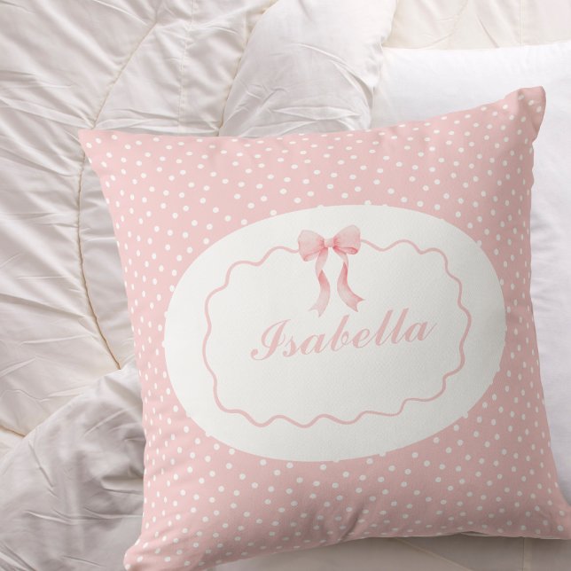 Baby Shower Rosa Prick Baby Flicka Coquette Kudde (Skapare uppladdad)