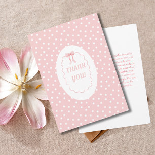 Baby Shower Rosa Prickar Babyflicka Coquette Tack Kort