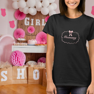 Baby Shower Rosa Slinga Flicka Coquette Mamma Anpa T Shirt