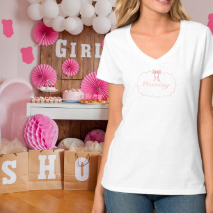 Baby Shower Rosa Slinga Flicka Coquette Mamma Anpa T Shirt