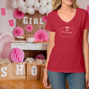 Baby Shower Rosa Slinga Flicka Coquette Mamma Anpa T Shirt