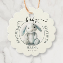 BABY SHOWER Round Gåvor Etiketter