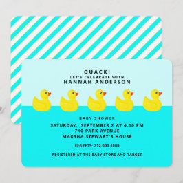 Baby Shower Rubber Ducky Inbjudningar