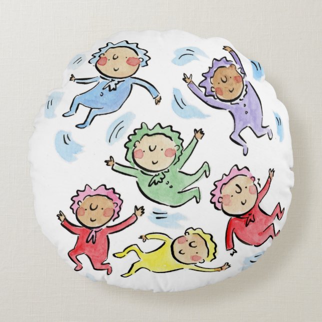 Baby Shower Rund Kudde (Framsidan)
