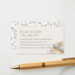 Baby Shower Rustic Botanical Books For Baby  Tilläggskort