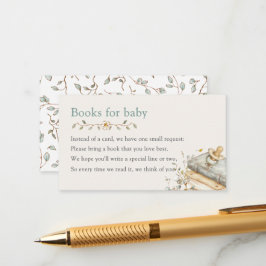 Baby Shower Rustic Botanical Books For Baby  Tilläggskort