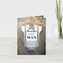 Baby Shower Rustic Tack Little Man Kort