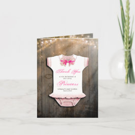 Baby Shower Rustic Tack Little Princess Kort