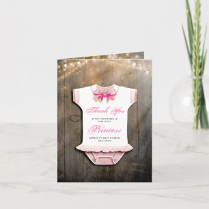Baby Shower Rustic Tack Little Princess Kort