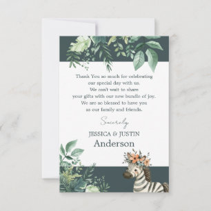 Baby Shower Safari Tack Kort