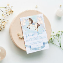 Baby Shower Sagoponny Stjärnor Blå Ballonger