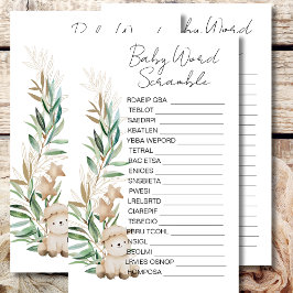 Baby Shower Scramble Little Lamb Greenery