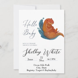 Baby Shower Sea Otter-inbjudan Inbjudningar