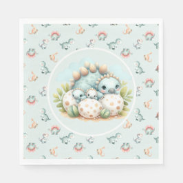 Baby Shower Servett Dinosaurie Dino Mite Bord